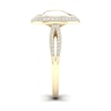 Thumbnail Image 3 of 1/3 CT. T.W. Diamond Edge Oval White Kintsugi-Style Ring in 10K Gold with Ceramic