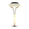 Thumbnail Image 3 of 1/3 CT. T.W. Diamond Edge Square Black Kintsugi-Style Ring in 10K Gold with Ceramic