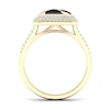 Thumbnail Image 4 of 1/3 CT. T.W. Diamond Edge Square Black Kintsugi-Style Ring in 10K Gold with Ceramic