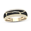 Thumbnail Image 1 of 1/6 CT. T.W. Diamond Edge Black Kintsugi-Style Band in 10K Gold with Ceramic