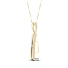 Thumbnail Image 2 of 1/6 CT. T.W. Diamond Edge Elongated Triangle White Kintsugi-Style Pendant in 10K Gold with Ceramic