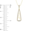 Thumbnail Image 4 of 1/6 CT. T.W. Diamond Edge Elongated Triangle White Kintsugi-Style Pendant in 10K Gold with Ceramic