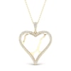 Thumbnail Image 0 of 1/4 CT. T.W. Diamond Edge Heart White Kintsugi-Style Pendant in 10K Gold with Ceramic