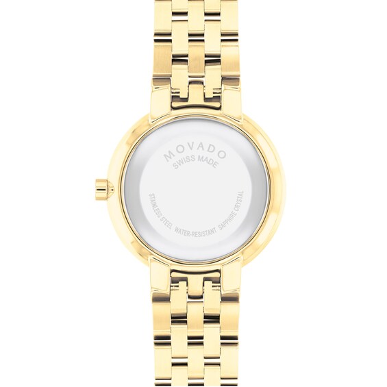 Ladies' Movado MuseumÂ® Classic Gold-Tone PVD Watch with Black Dial (Model: 0607847)