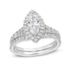 Thumbnail Image 0 of 1-7/8 CT. T.W. Marquise-Cut Lab-Created Diamond Frame Split Shank Bridal Set in 14K White Gold (F/SI2)