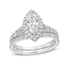 Thumbnail Image 1 of 1-7/8 CT. T.W. Marquise-Cut Lab-Grown Diamond Frame Split Shank Bridal Set in 14K White Gold (F/SI2)