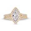Thumbnail Image 4 of 1-7/8 CT. T.W. Marquise-Cut Lab-Grown Diamond Frame Split Shank Bridal Set in 14K Gold (F/SI2)