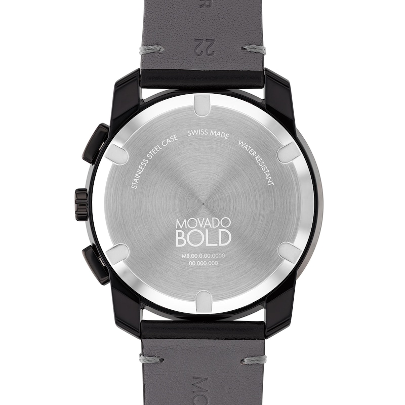 Main Image 3 of Men's Movado Bold® TR90 Black Strap Chronograph Watch with Grey Dial and Date Window (Model: 3601092)