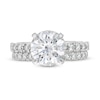 Thumbnail Image 4 of 4-3/8 CT. T.W. Lab-Grown Diamond Hidden Halo Bridal Set in 14K White Gold (I/SI2)