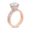 Thumbnail Image 3 of 4-3/8 CT. T.W. Lab-Grown Diamond Hidden Halo Bridal Set in 14K Rose Gold (I/SI2)