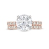 Thumbnail Image 4 of 4-3/8 CT. T.W. Lab-Grown Diamond Hidden Halo Bridal Set in 14K Rose Gold (I/SI2)