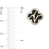 Thumbnail Image 4 of 1/4 CT. T.W. Diamond Edge Black Kintsugi-Style Clover Stud Earrings in 10K Gold with Ceramic