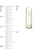 Thumbnail Image 4 of 1/4 CT. T.W. Diamond Edge White Kintsugi-Style Hoop Earrings in 10K Gold with Ceramic