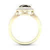 Thumbnail Image 4 of 1/3 CT. T.W. Diamond Edge Oval Black Kintsugi-Style Ring in 10K Gold with Ceramic