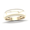 Thumbnail Image 1 of 1/6 CT. T.W. Diamond Edge White Kintsugi-Style Band in 10K Gold with Ceramic