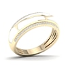 Thumbnail Image 2 of 1/6 CT. T.W. Diamond Edge White Kintsugi-Style Band in 10K Gold with Ceramic