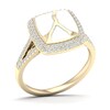 Thumbnail Image 2 of 1/3 CT. T.W. Diamond Edge Square White Kintsugi-Style Ring in 10K Gold with Ceramic