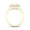 Thumbnail Image 4 of 1/3 CT. T.W. Diamond Edge Square White Kintsugi-Style Ring in 10K Gold with Ceramic
