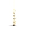 Thumbnail Image 3 of 1/4 CT. T.W. Diamond Edge Clover White Kintsugi-Style Pendant in 10K Gold with Ceramic