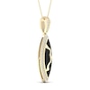 Thumbnail Image 2 of 1/5 CT. T.W. Diamond Edge Elongated Marquise Black Kintsugi-Style Pendant in 10K Gold with Ceramic