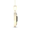 Thumbnail Image 3 of 1/5 CT. T.W. Diamond Edge Elongated Marquise Black Kintsugi-Style Pendant in 10K Gold with Ceramic