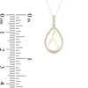 Thumbnail Image 4 of 1/6 CT. T.W. Diamond Edge Teardrop White Kintsugi-Style Pendant in 10K Gold with Ceramic