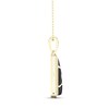 Thumbnail Image 3 of 1/6 CT. T.W. Diamond Edge Elongated Triangle Black Kintsugi-Style Pendant in 10K Gold with Ceramic