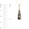 Thumbnail Image 4 of 1/6 CT. T.W. Diamond Edge Elongated Triangle Black Kintsugi-Style Pendant in 10K Gold with Ceramic