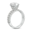Thumbnail Image 3 of 4-3/8 CT. T.W. Pear-Shaped Lab-Grown Diamond Hidden Halo Bridal Set in 14K White Gold (I/SI2)