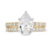 Thumbnail Image 4 of 4-3/8 CT. T.W. Pear-Shaped Lab-Grown Diamond Hidden Halo Bridal Set in 14K Gold (I/SI2)