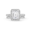 Thumbnail Image 4 of 4-1/2 CT. T.W. Emerald-Cut Certified Lab-Grown Diamond Frame Bridal Set in 14K White Gold (I/SI2)