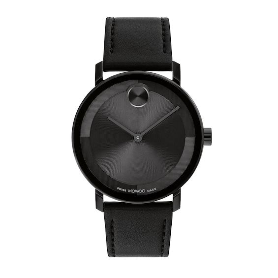 Men's Movado BoldÂ® Evolution Black IP Strap Watch with Textured Tonal Black Dial (Model: 3601123)