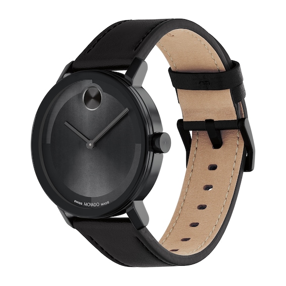 Men's Movado BoldÂ® Evolution Black IP Strap Watch with Textured Tonal Black Dial (Model: 3601123)