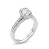 Thumbnail Image 3 of 1-1/3 CT. T.W. Oval Lab-Grown Diamond Frame Bridal Set in 14K White Gold (F/SI2)