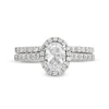 Thumbnail Image 4 of 1-1/3 CT. T.W. Oval Lab-Grown Diamond Frame Bridal Set in 14K White Gold (F/SI2)