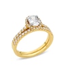 Thumbnail Image 3 of 1-1/3 CT. T.W. Oval Lab-Grown Diamond Frame Bridal Set in 14K Gold (F/SI2)