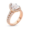 Thumbnail Image 3 of 4-1/2 CT. T.W. Pear-Shaped Certified Lab-Grown Diamond Frame Bridal Set in 14K Rose Gold (I/SI2)