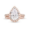 Thumbnail Image 4 of 4-1/2 CT. T.W. Pear-Shaped Certified Lab-Grown Diamond Frame Bridal Set in 14K Rose Gold (I/SI2)