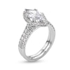 Thumbnail Image 2 of 2-1/4 CT. T.W. Marquise-Cut Lab-Created Diamond Frame Bridal Set in 14K White Gold (I/SI2)
