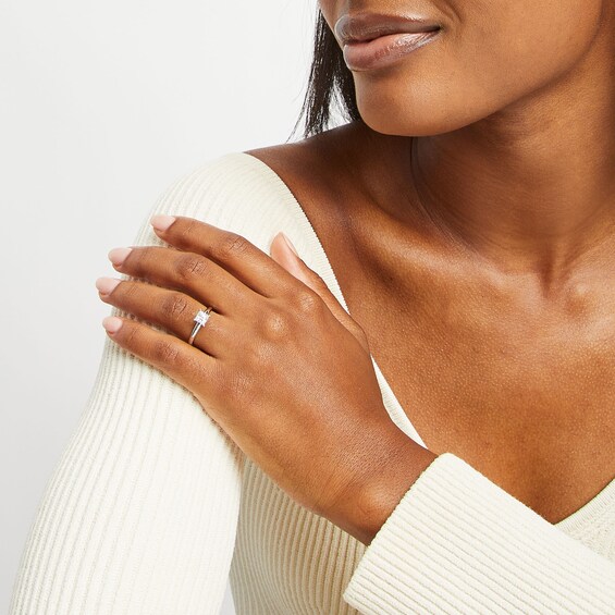 1 CT. Princess-Cut Certified Lab-Grown Diamond Solitaire Engagement Ring in 14K White Gold (I/Si2)