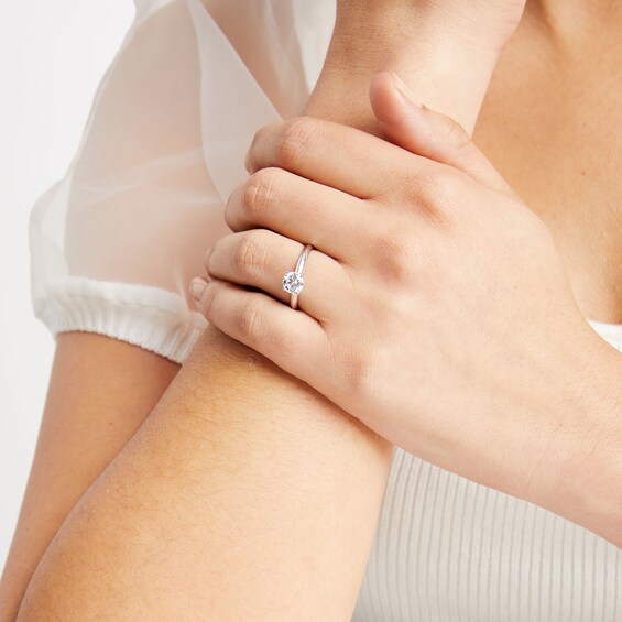 1 CT. Certified Lab-Grown Diamond Solitaire Engagement Ring in 14K White Gold (I/Si2)