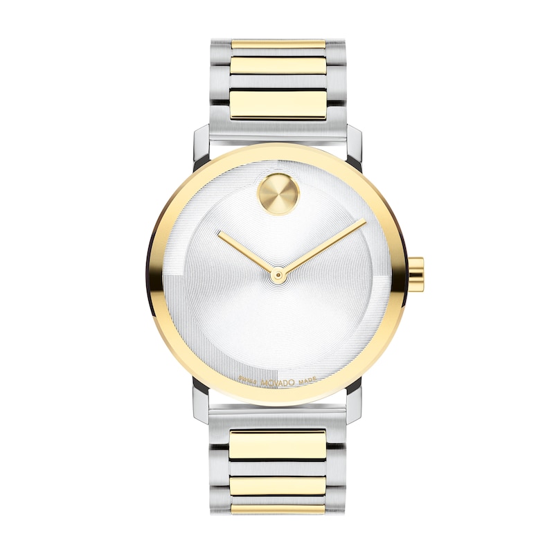 Main Image 1 of Men's Movado Bold® Evolution Two-Tone IP Watch with Textured Tonal Silver-Tone Dial (Model: 3601087)