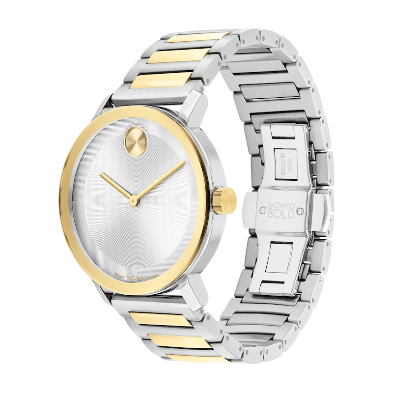 Main Image 2 of Men's Movado Bold® Evolution Two-Tone IP Watch with Textured Tonal Silver-Tone Dial (Model: 3601087)