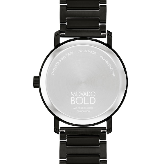 Men's Movado BoldÂ® Evolution Black IP Watch with Textured Tonal Black Dial (Model: 3601112)