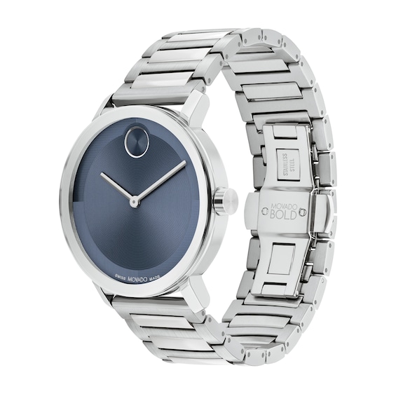 Men's Movado Bold® Evolution Watch with Textured Tonal Blue Dial (Model: 3601155)