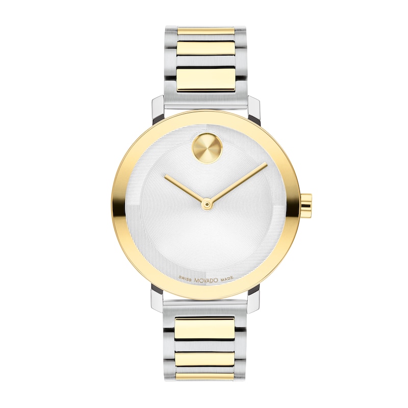 Main Image 1 of Ladies' Movado Bold® Evolution Two-Tone IP Watch with Textured Tonal Silver-Tone Dial (Model: 3601105)