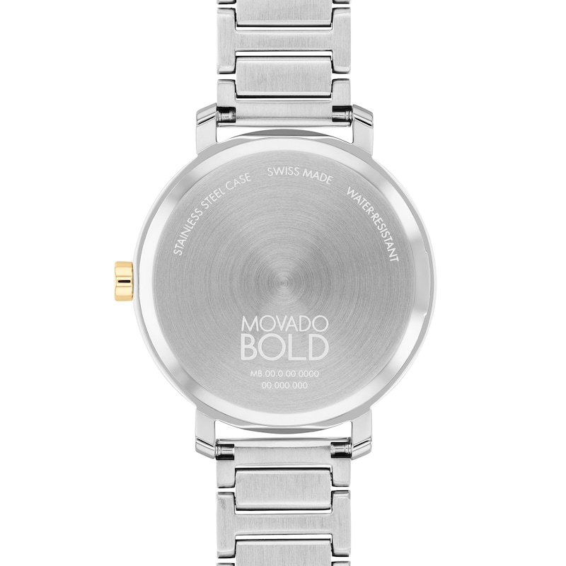 Main Image 3 of Ladies' Movado Bold® Evolution Two-Tone IP Watch with Textured Tonal Silver-Tone Dial (Model: 3601105)