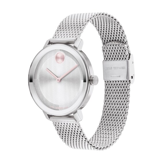 Ladies' Movado Bold® Evolution Mesh Watch with Textured Tonal Dial (Model: 3601085)