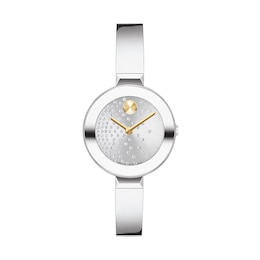 Ladies' Movado Bold® Evolution Bangle Watch with Crystal Accent Two-Tone Dial (Model: 3601160)