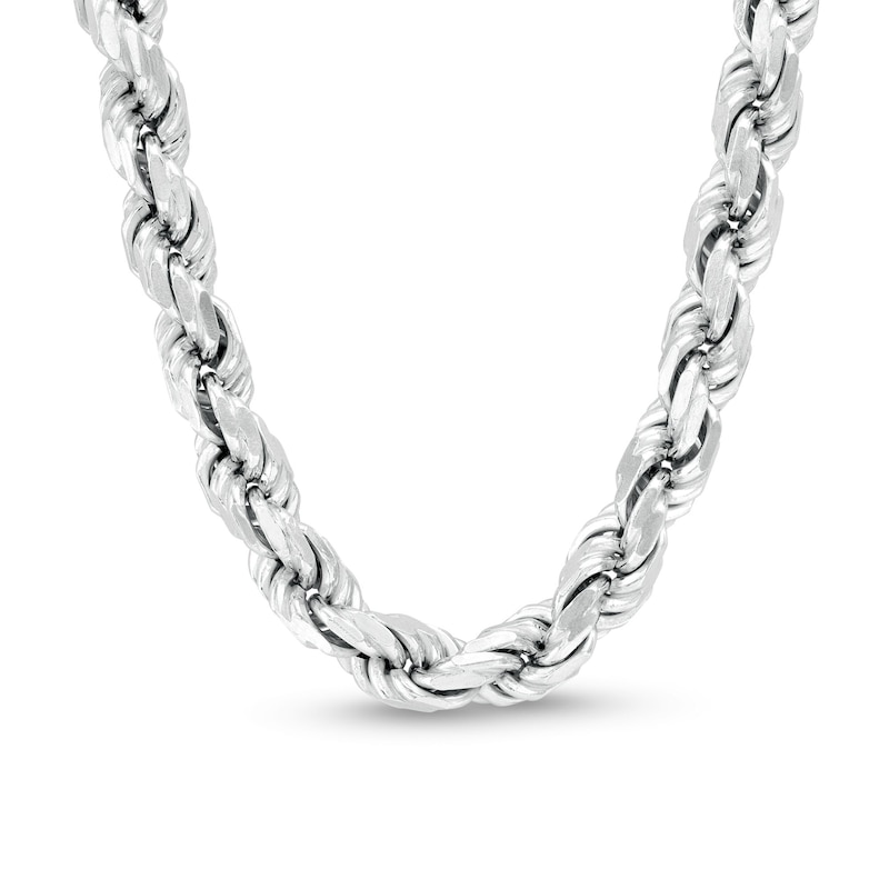 Main Image 1 of 7.2mm Rope Chain Necklace in Solid Sterling Silver  - 20"